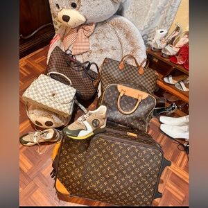 Louis Vuitton huge bundle lot luggage bags shoes Luxury Designer Men's Bag